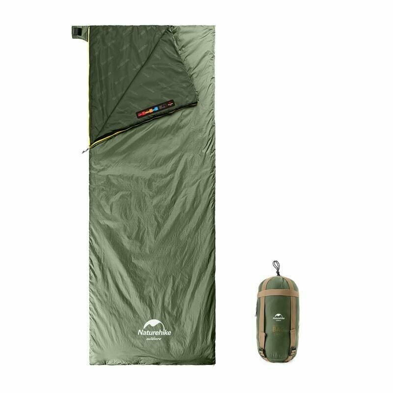 Спальный мешок Naturehike NH21MSD09 мини LW180, размер M, зеленый, 6927595777930