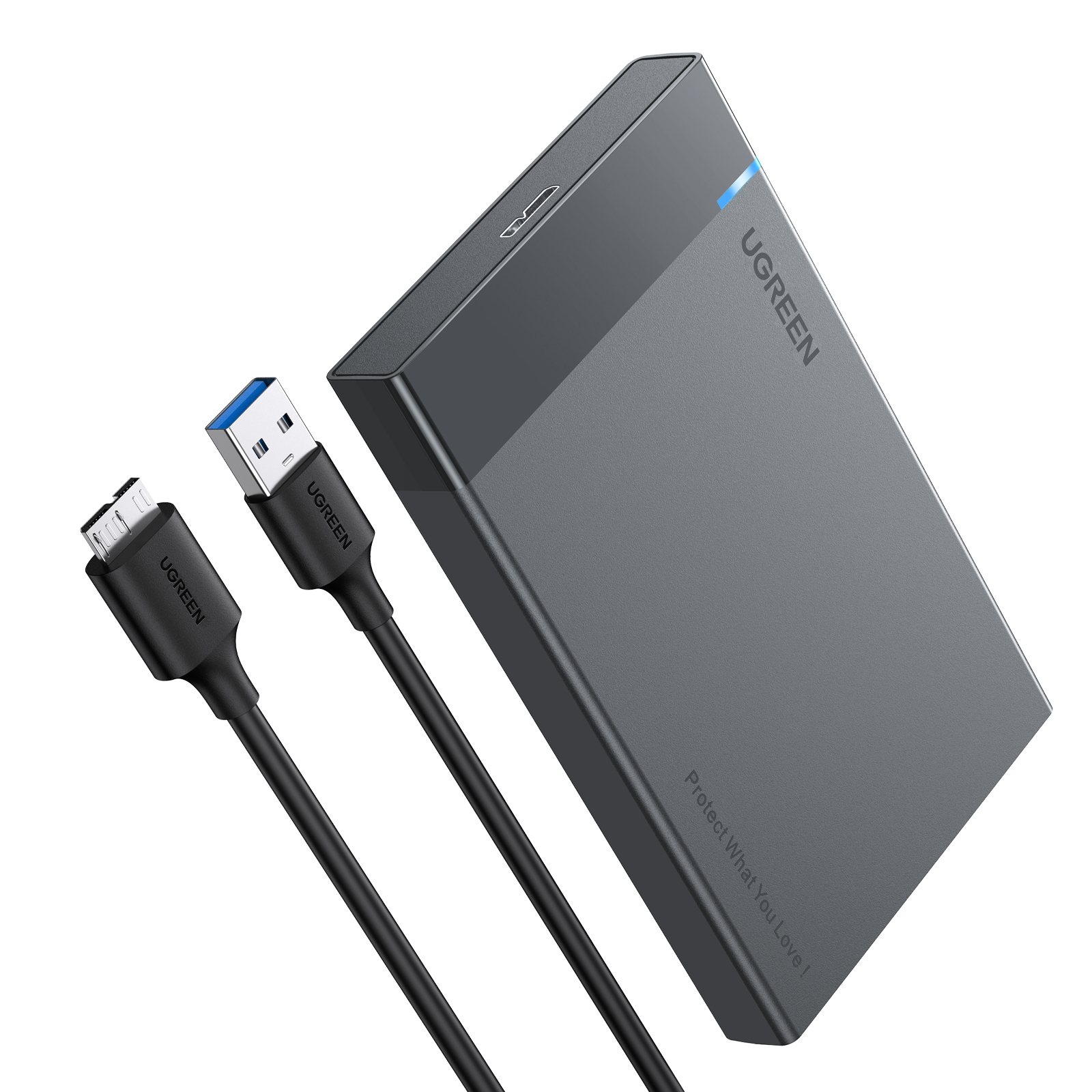 Внешний корпус Ugreen для HDD/SSD 2.5", USB 3.0, кабель USB C в комплекте (50743)