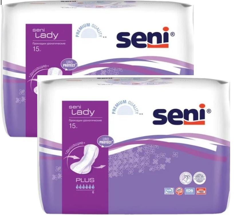 Прокладки seni lady. Прокладки урологические Seni Lady Plus 15 шт.. Прокладки урологические Seni 6. Урологические прокладки сени 6 капель. Урологические прокладки Seni Lady Plus 6 капель.