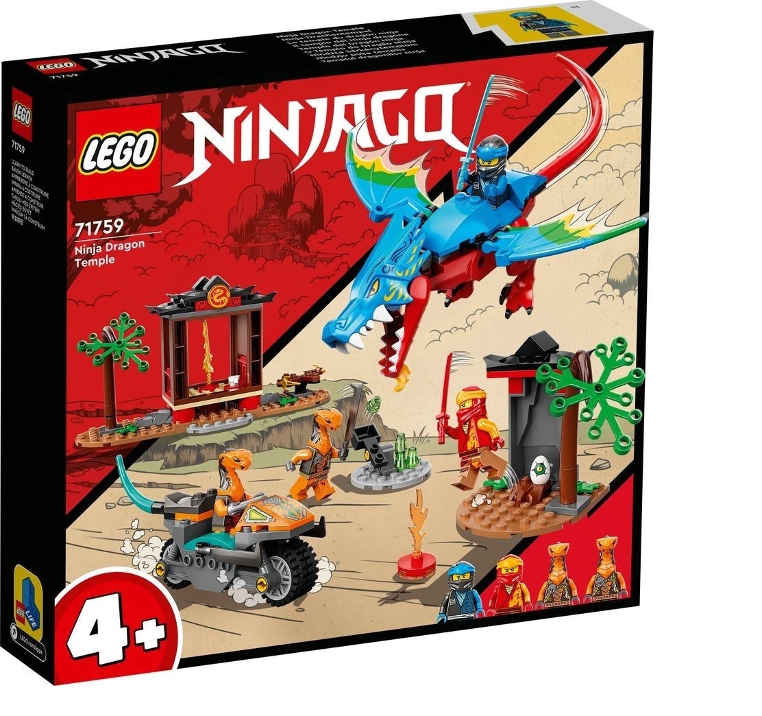 LEGO Ninjago Ninja Dragon Temple 71759 Игрушечный конструктор с ролевой  игрушкой ниндзя для детей от 4 лет и старше 161 деталь