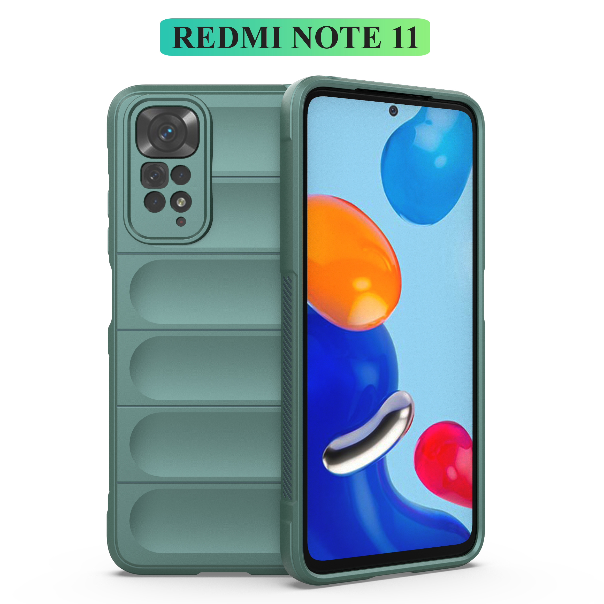 Противоударный силиконовый чехол для Xiaomi Redmi Note 11 и Xiaomi Redmi  Note 11S (Редми ноут 11) с защитой вокруг модуля камер, темно-зеленый -  купить с доставкой по выгодным ценам в интернет-магазине OZON (645007833)