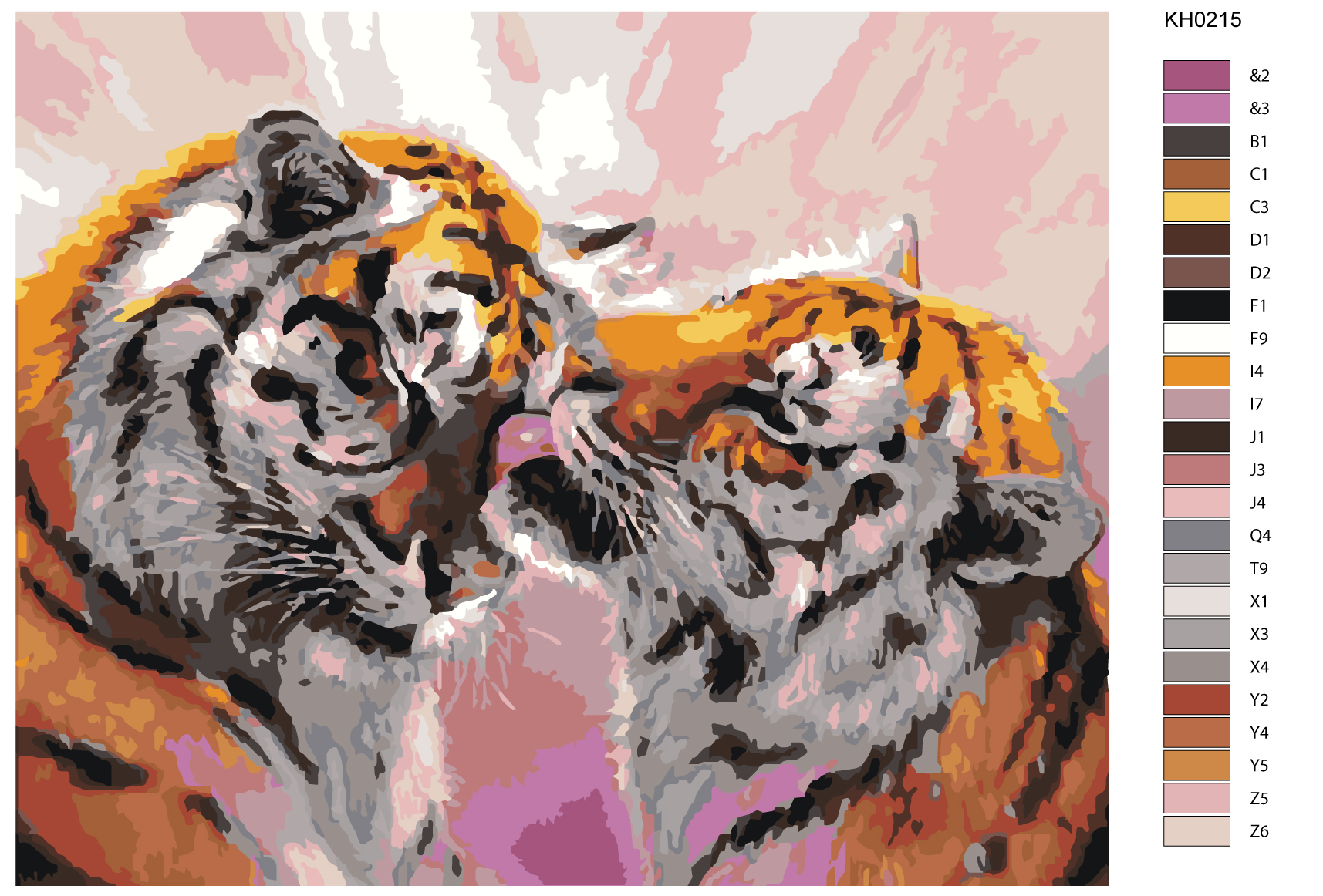 Тигр и тигрица рисунок
