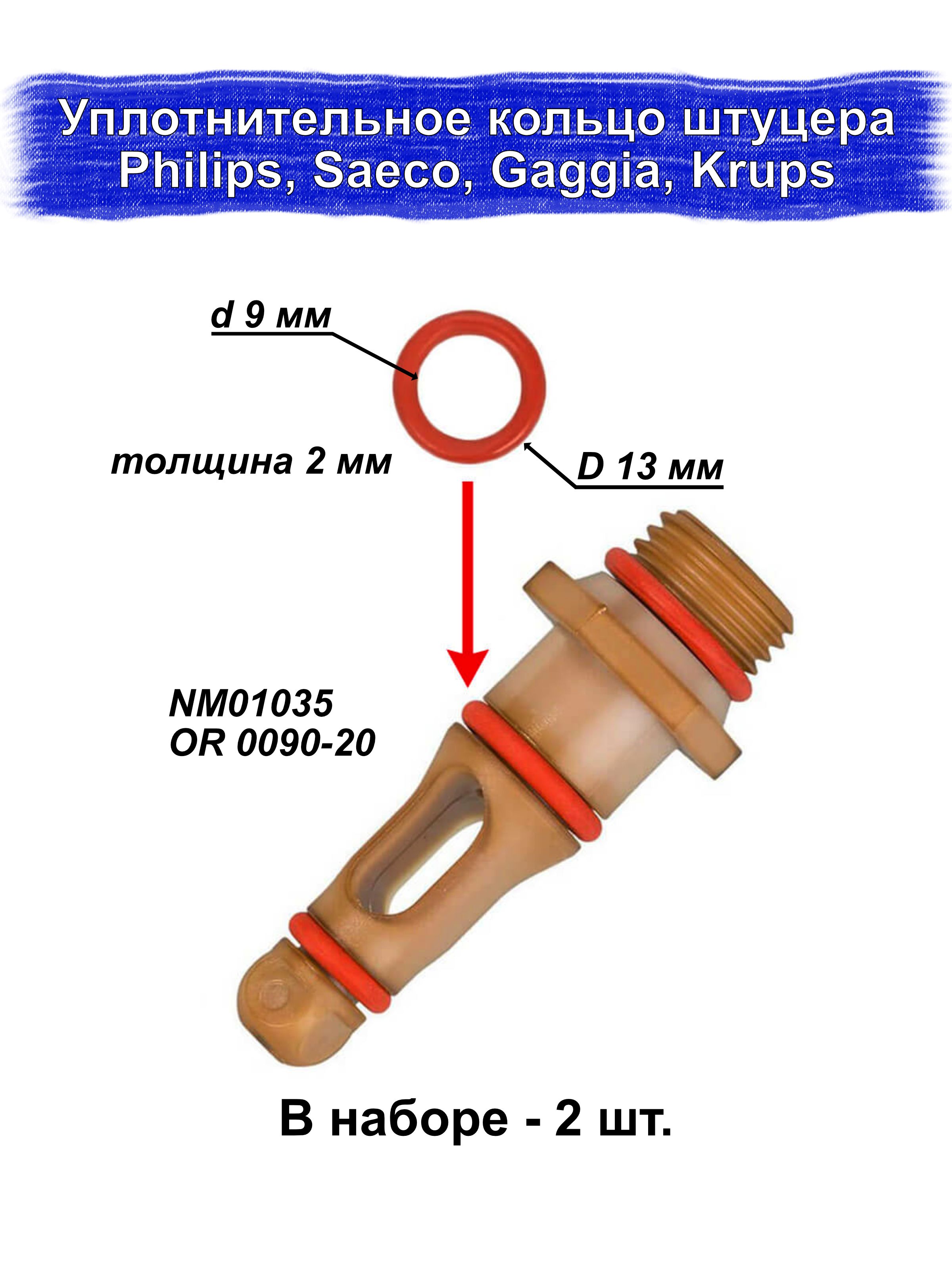 РемкомплектпрокладкауплотнителькольцоштуцераNM01.035OR0090-20длякофемашиныSaeco,Philips,Gaggia,Solis,2шт.CUTTERSPRO