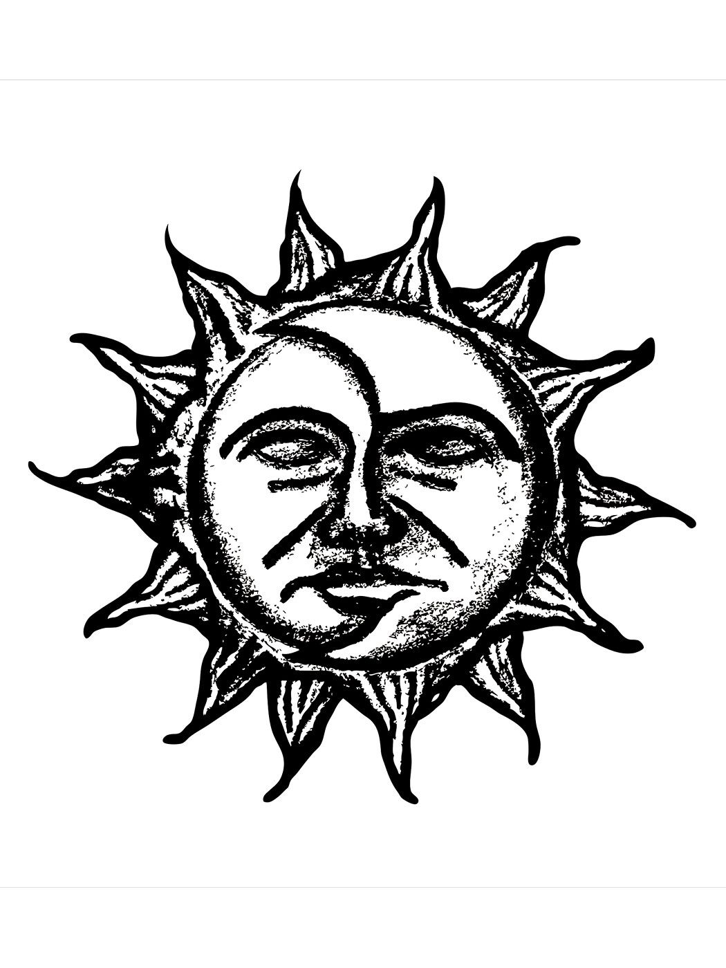 Знак солнца с лицом