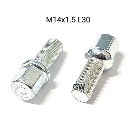 Болты сферические М14х1.5 L30 для Audi, Skoda, VW, Mercedes (10шт.)