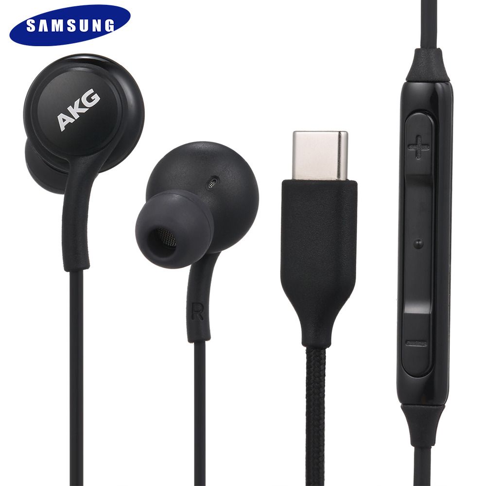 Наушники проводные Samsung Type-C Earphones Sound by AKG, черные  (EO-IC100BWEGRU)