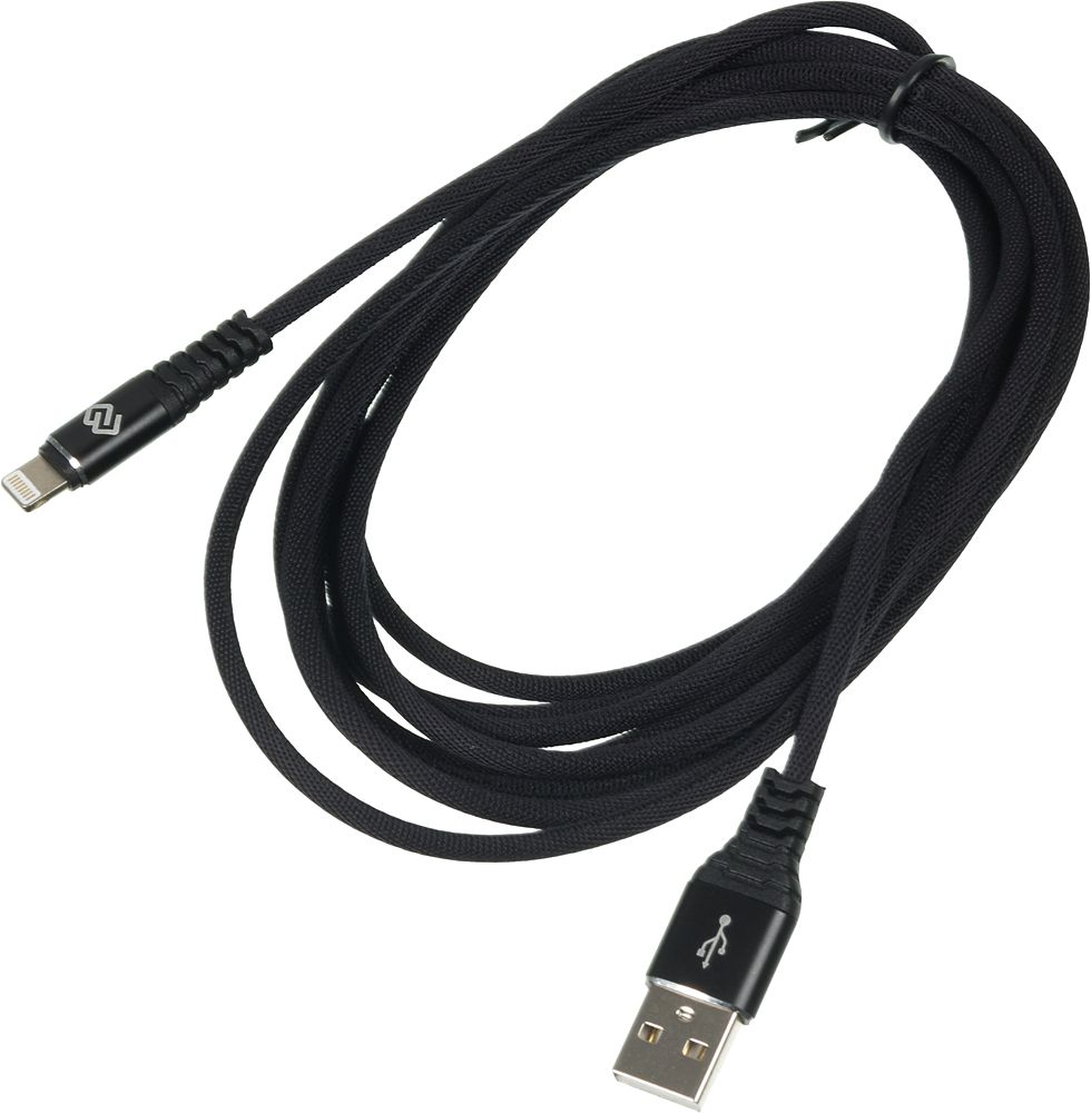 КабельDigmaLIGHT-3M-BRAIDED-BLKUSB(m)-Lightning(m)3мчерный