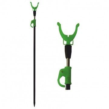 Подставка для удочки телескопическая 1,5м,металл,зеленая,U-образная