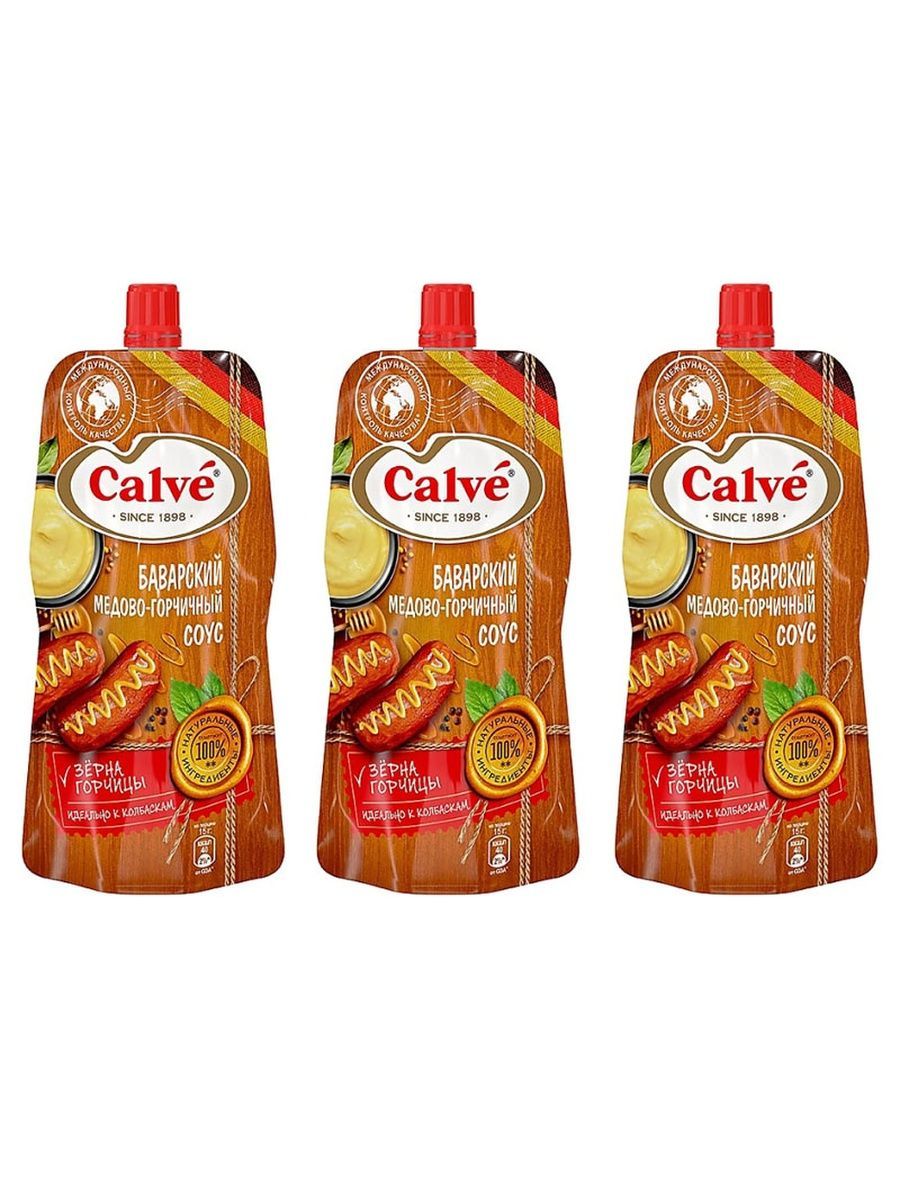 "Calve",соус"Баварский"медово-горчичный,230грамм,3упаковки