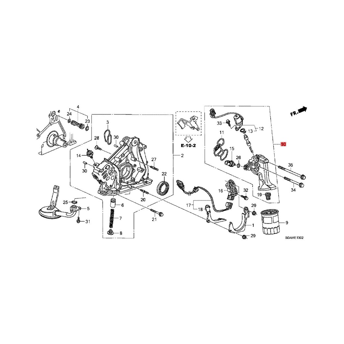 O087J 15811-RCA-A01 Держатель масляного клапана в сборе для Honda Accord Acura RL TL Odyssey Pilot Ridgeline 2003-2007 15811RCAA01