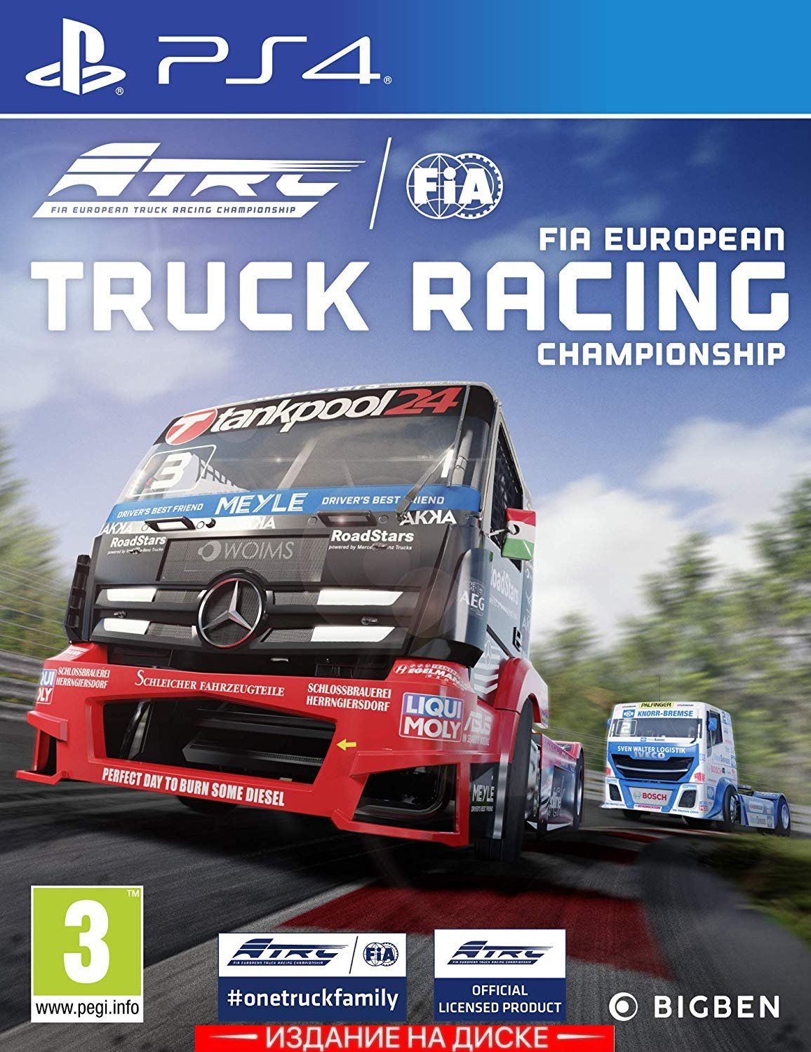 Игра FIA European Truck Racing Championship (PlayStation 4, Английская  версия)