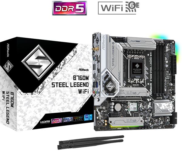 Материнская плата ASRock B760M STEEL LEGEND WIFI DDR5