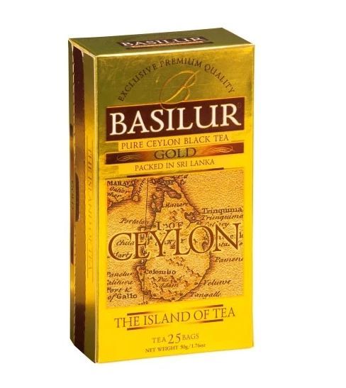 Базилур чай официальный каталог цены и фото Чай черный Basilur The island of tea Ceylon Gold в пакетиках, 25 пак. - купить с