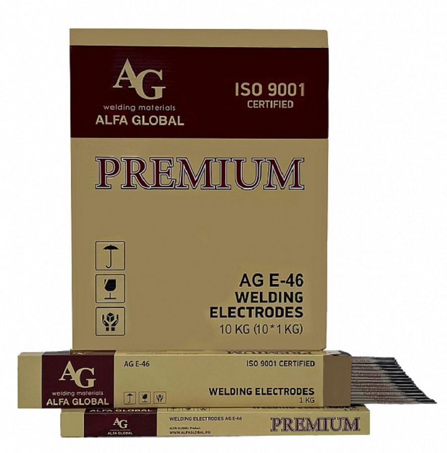 Сварочные электроды 5кг AG E-46 PREMIUM d 4 х 350 мм (ОК 46) (4упаковки по 5кг)