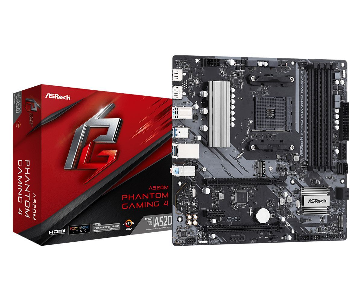 Материнская плата ASRock A520M PHANTOM GAMING 4 DDR4