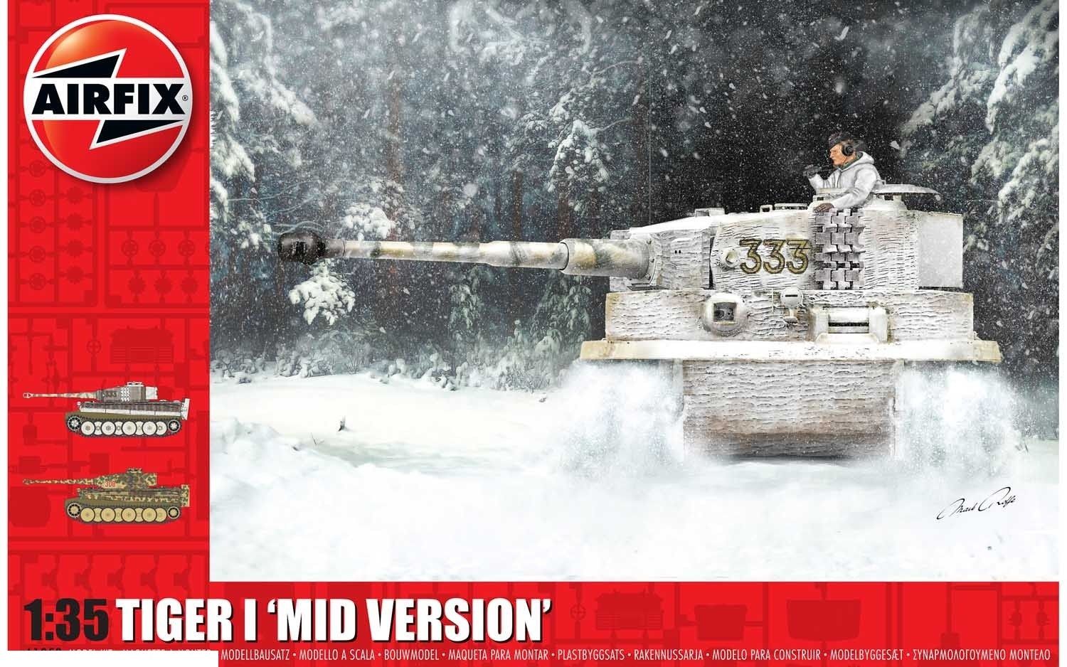 Airfix A1359 Сборная модель танка Tiger-1 Mid Version