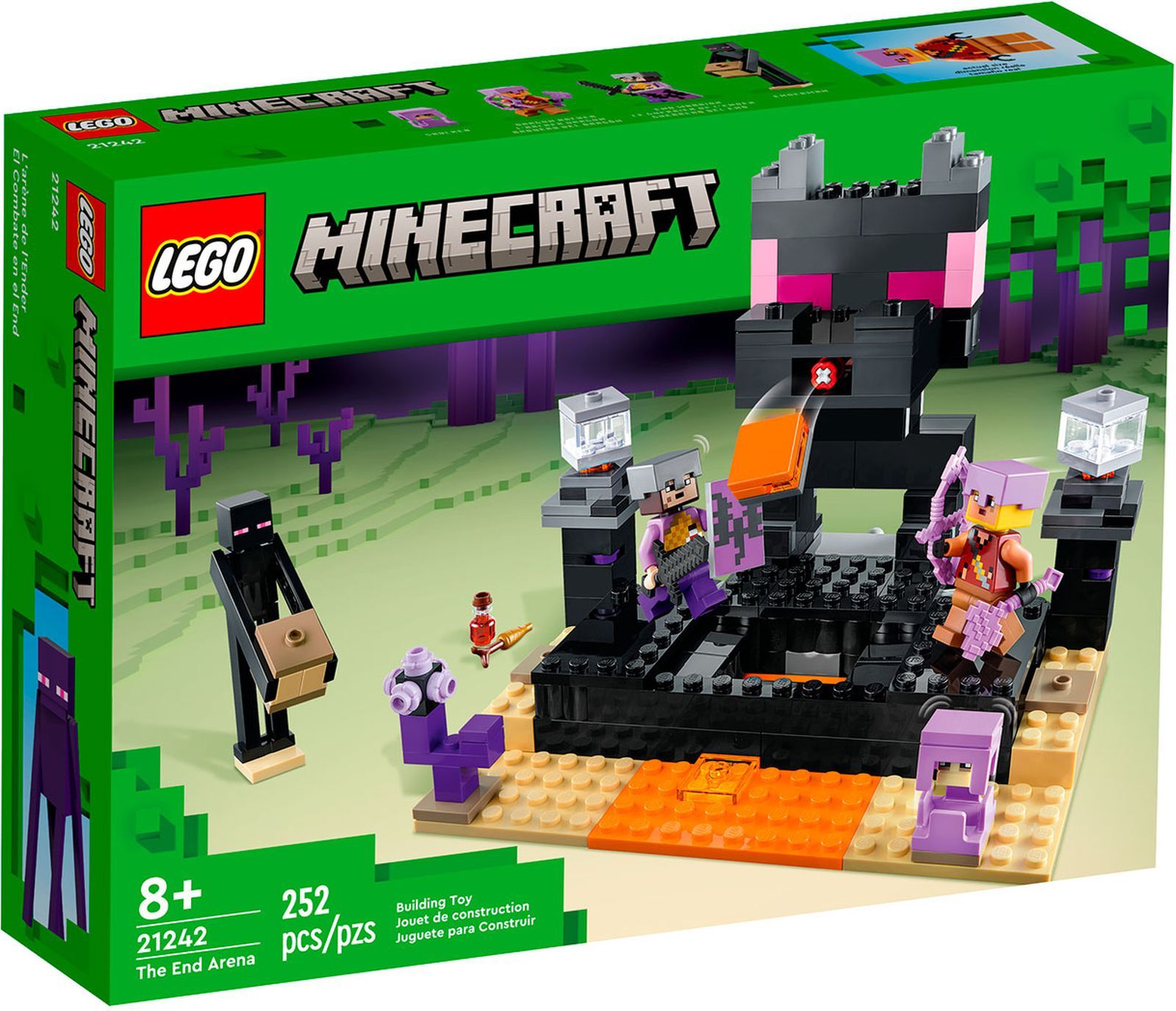 Конструктор LEGO Minecraft Финальная арена, 252 деталей, 8+, 21242 - купить  с доставкой по выгодным ценам в интернет-магазине OZON (907143839)