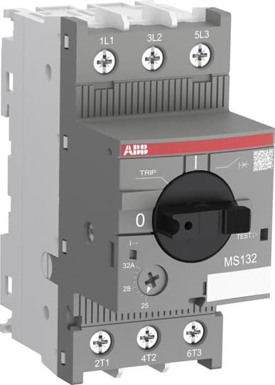 Выключатель автоматический для защиты двигателя 32А 25кА MS132-32 ABB с регулировкой тепловой защиты 1SAM350000R1015