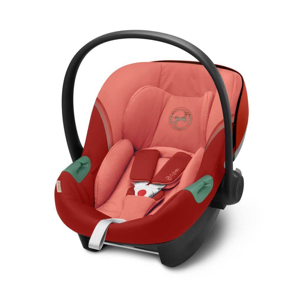 Детское автокресло Cybex Aton S2 i-Size автолюлька гр 0+, расцветка Hibiscus Red