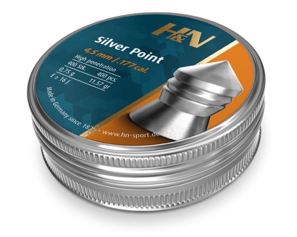 Пули для пневматики H&N Silver Point 4,5 мм 0,75 г (400 шт)