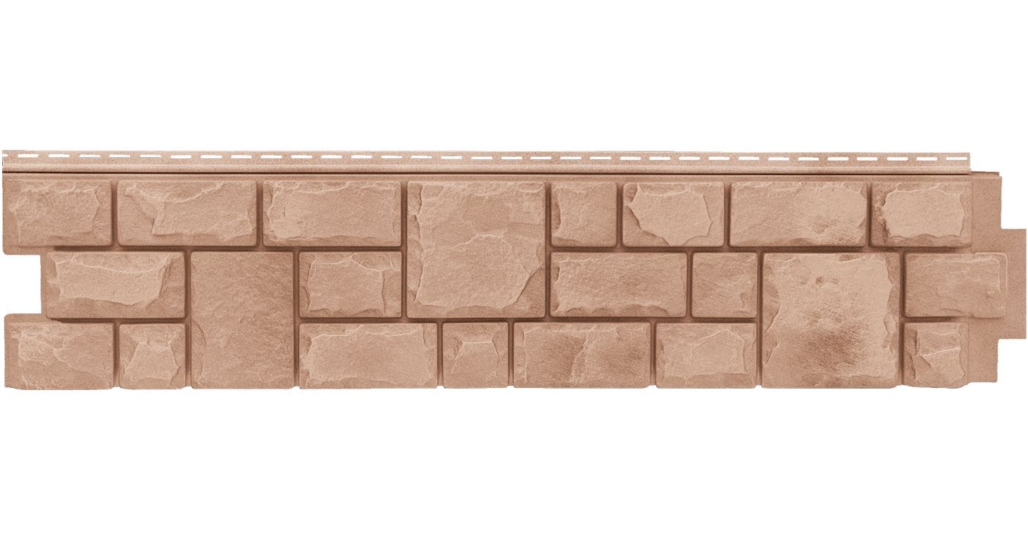 Фасадная панель Grand Line Екатерининский камень 1407х327 мм Янтарь 60 штук / 4 уп - под камень, Гранд Лайн ЯФасад для наружной отделки дома