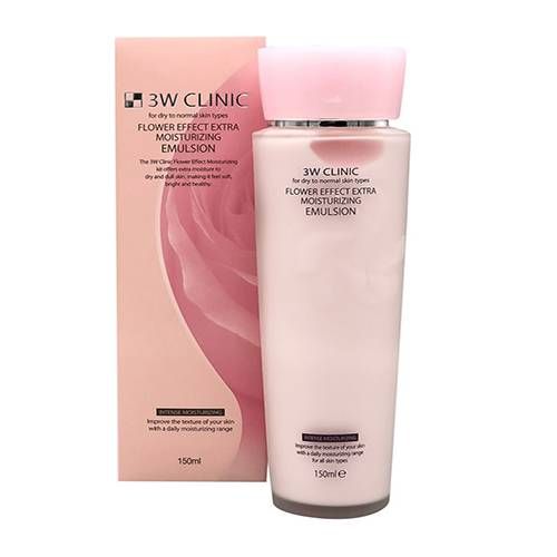 Увлажняющая эмульсия для лица с цветочными экстрактами 3W Clinic Flower Effect Extra Moisturizing Emulsion