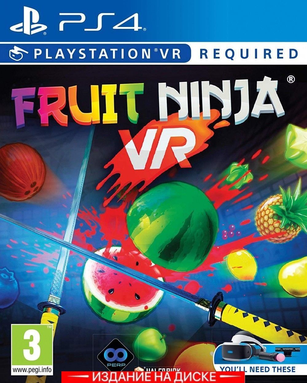 Игра Fruit Ninja VR только для PS VR (PlayStation 4, Английская версия)  купить по низкой цене с доставкой в интернет-магазине OZON (307254846)