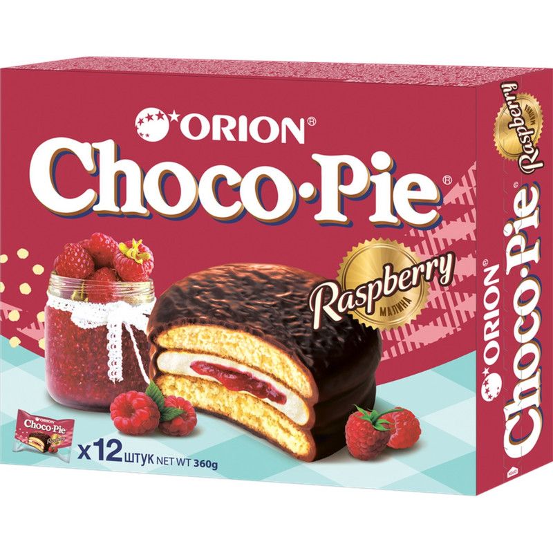 Choco pie 12. Печенье Орион Чоко Пай. Печенье Орион Чоко Пай 30г 12шт. Пирожное Orion Choco pie малина, 360 г. Печенье Чоко Пай 360 г. Орион.