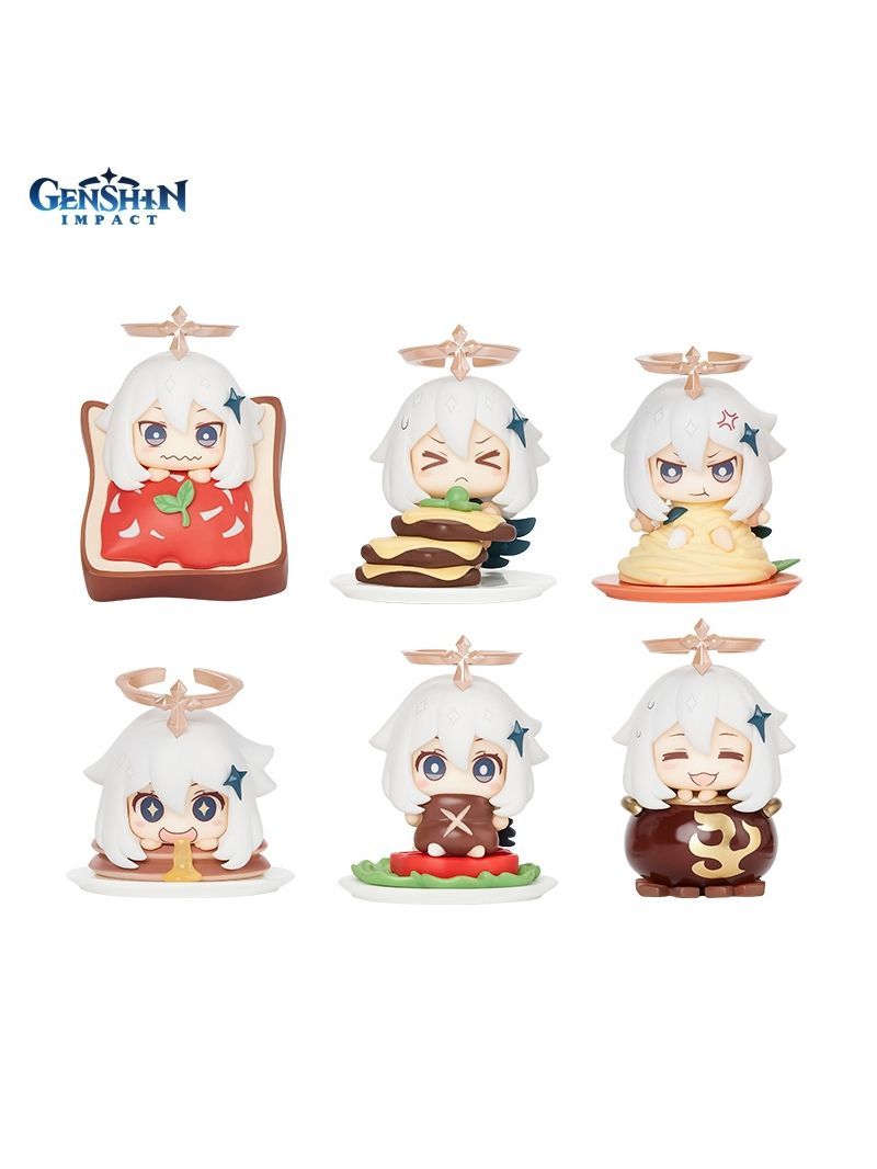 Набор фигурок 6шт. Paimon Delicacies Blind Box Series Full set of 6  6974096536047 по мотивам компьютерной игры 