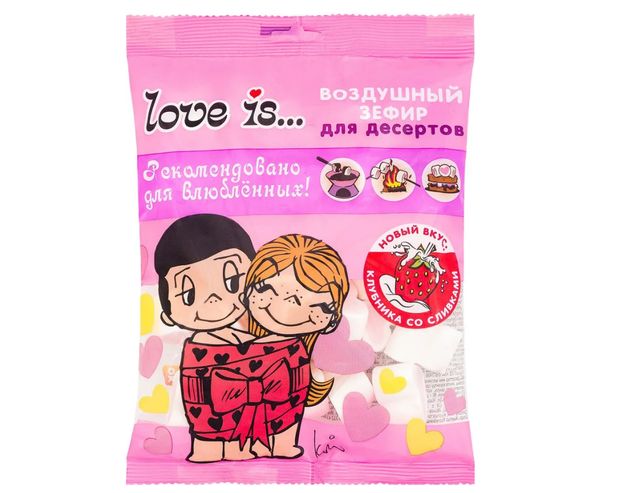 Сладкая Сказка Воздушный зефир Love is для десертов,125 г