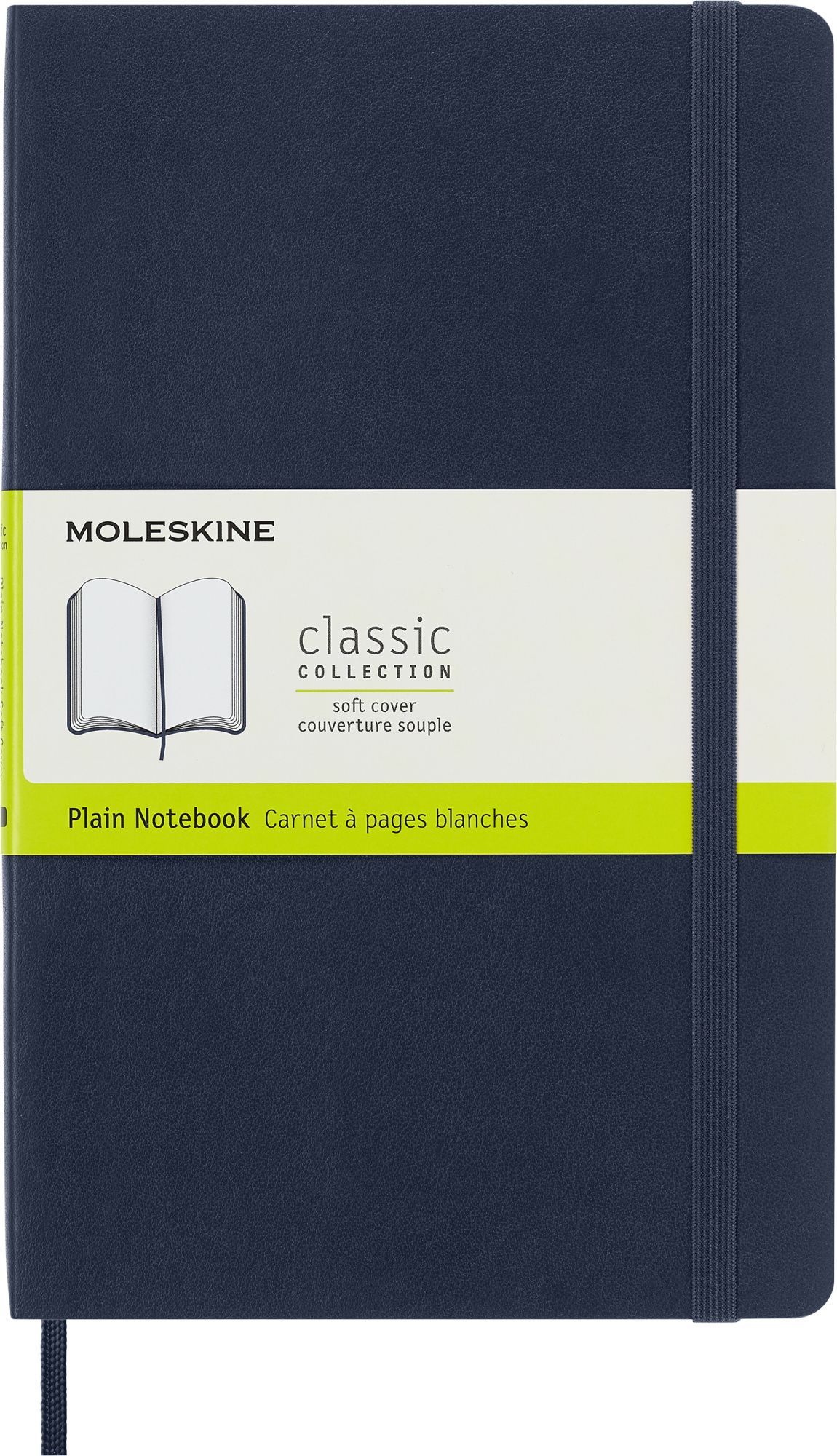 БлокнотMoleskineCLASSICSOFTLarge130х210мм192стр.нелинованныймягкаяобложкасинийсапфир