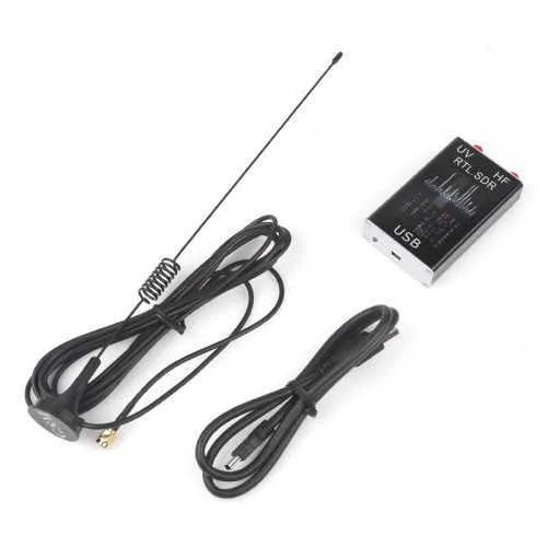 Широкополосный USB радиоприемник RTL-SDR V3 PRO радиосканер с телескопической антенной в комплекте