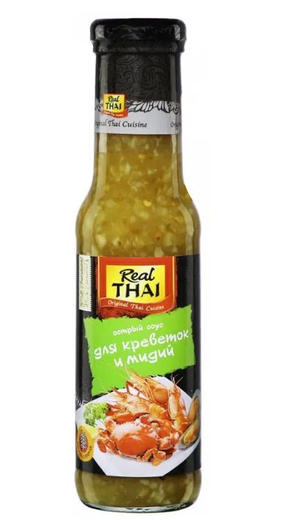 Острый соус для креветок и мидий, Real Thai, 315 г, Таиланд