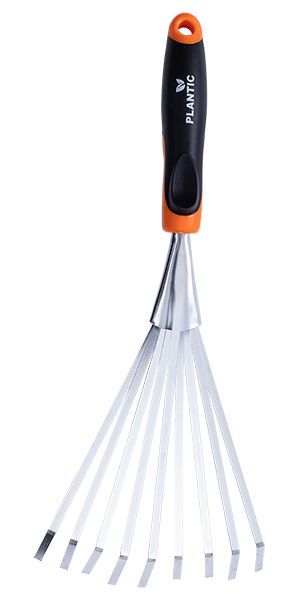 Грабли веерные метал. Набор plantic. Plantic light 33360-01. Веерная конструкция. Грабли широкие для выравнивания почвы.