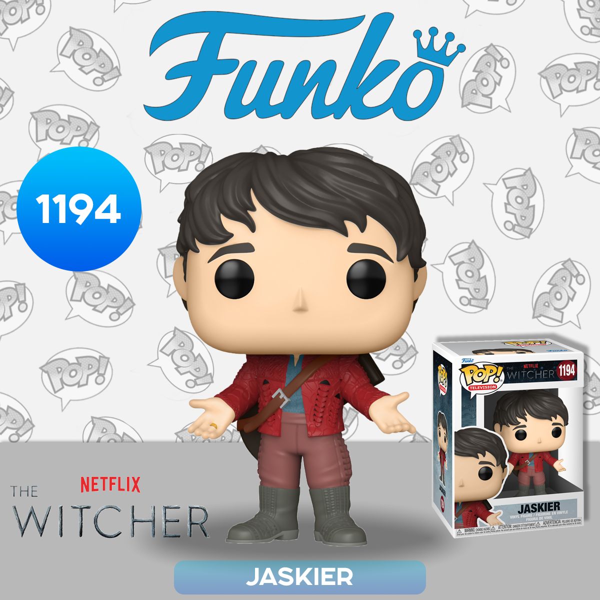 Фигурка Funko POP! TV Witcher Jaskier (Red Outfit) (1194) 58909 / Фигурка в  виде персонажа сериала 