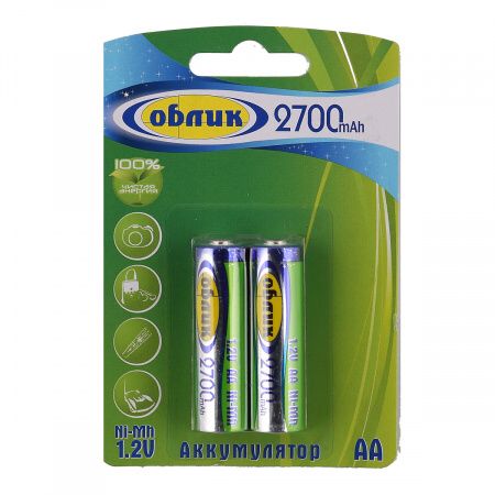 ОбликаккумуляторNi-MhАА-2700mAhБлистер-2
