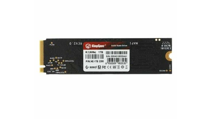 KingSpec1ТБВнутреннийSSD-дискM.22280,PCIExpress3.0x4(NVMe1.3),микросхемы3DTLCNAND,последовательныйдоступ:2400/1900МБайт/с,случайныйдоступ:76400/96200IOps(NE-1TB)