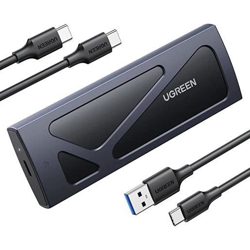 Бокс внешний для жесткого диска UGREEN CM578 (15512) M.2 NVMe SSD Enclosure с кабелем серый космос