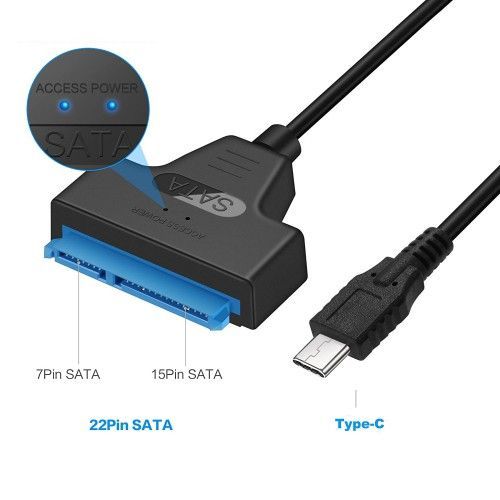 Кабель-адаптер для подключения SATA HDD/SSD к USB-C