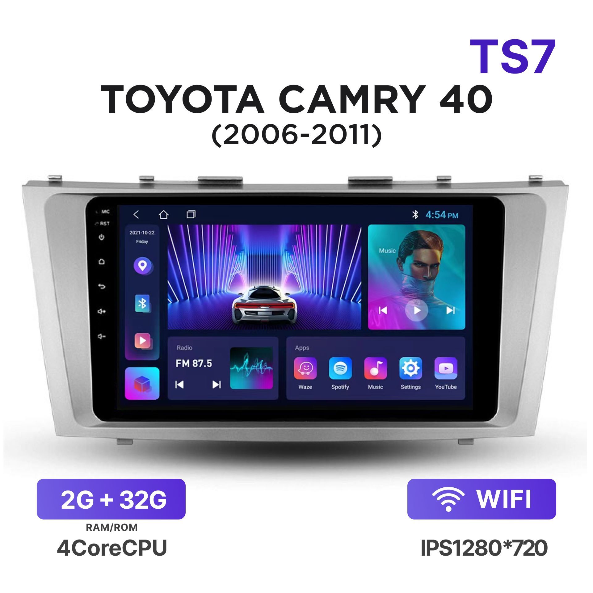 Магнитола TS7 2-32 Гб Android для Toyota Camry XV40 (2006-2011) /  Автомагнитола Андроид Тойота Камри V40 40Штатное место - купить в  интернет-магазине OZON с доставкой по России (1178853776)