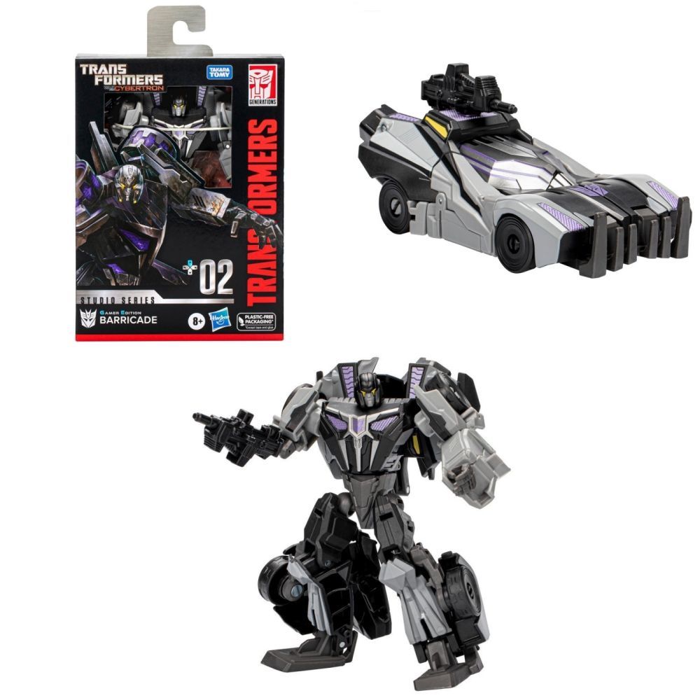 Трансформеры Hasbro Игрушка Studio Series Deluxe Transformers: War for  Cybertron 02 Gamer Edition Barricade 4.5-inch (11.5cm) F7234 - купить с  доставкой по выгодным ценам в интернет-магазине OZON (1553809683)