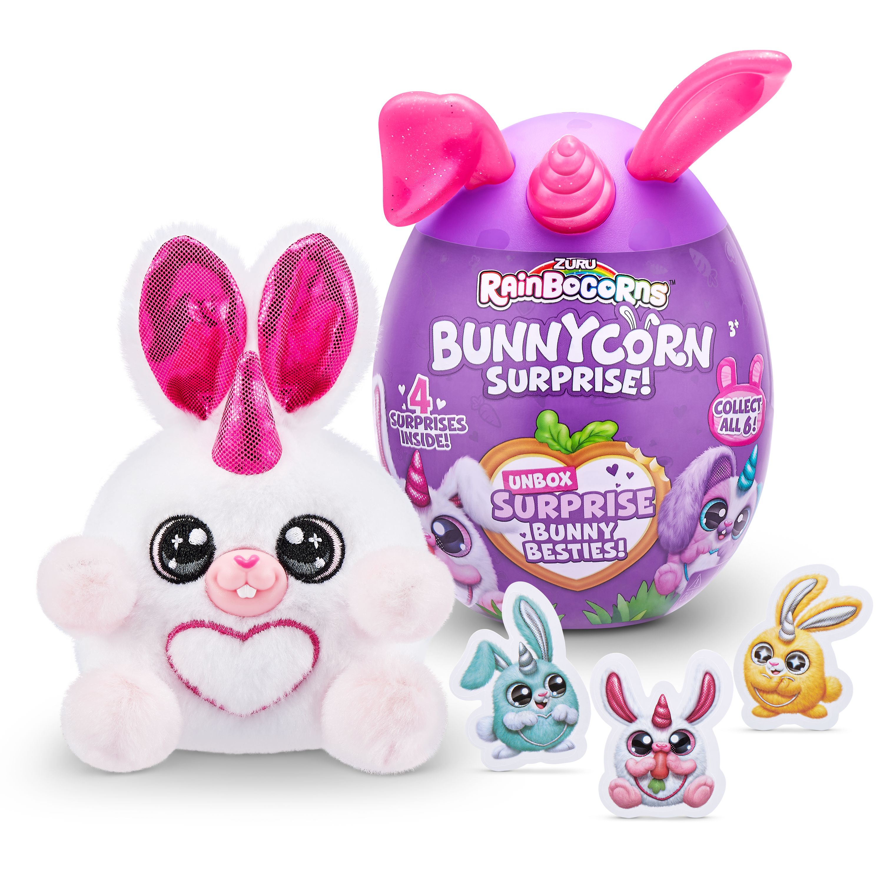 ИгровойнаборRainbocornsсюрпризвяйцеBunnycornSurpriseплюшевыйкроликинаклейкисюрприз