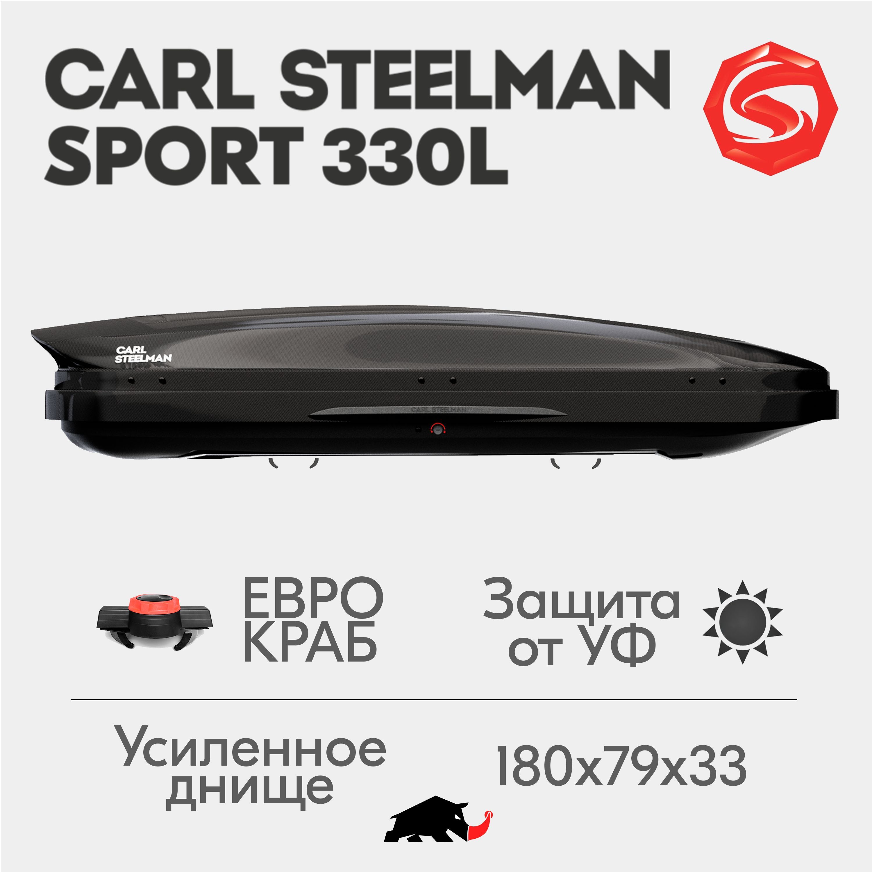 Багажный бокс Carl Steelman CARL_SPORT&CLASSIC._Classic 390/_330 - купить  по доступным ценам в интернет-магазине OZON (858425108)