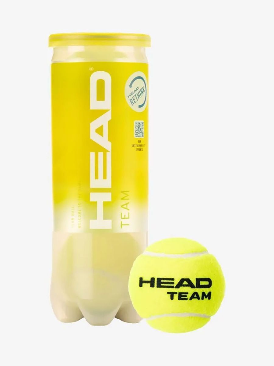 Мячи для большого тенниса HEAD TEAM 3B, 575703, ITF, упаковка 3 Мяча