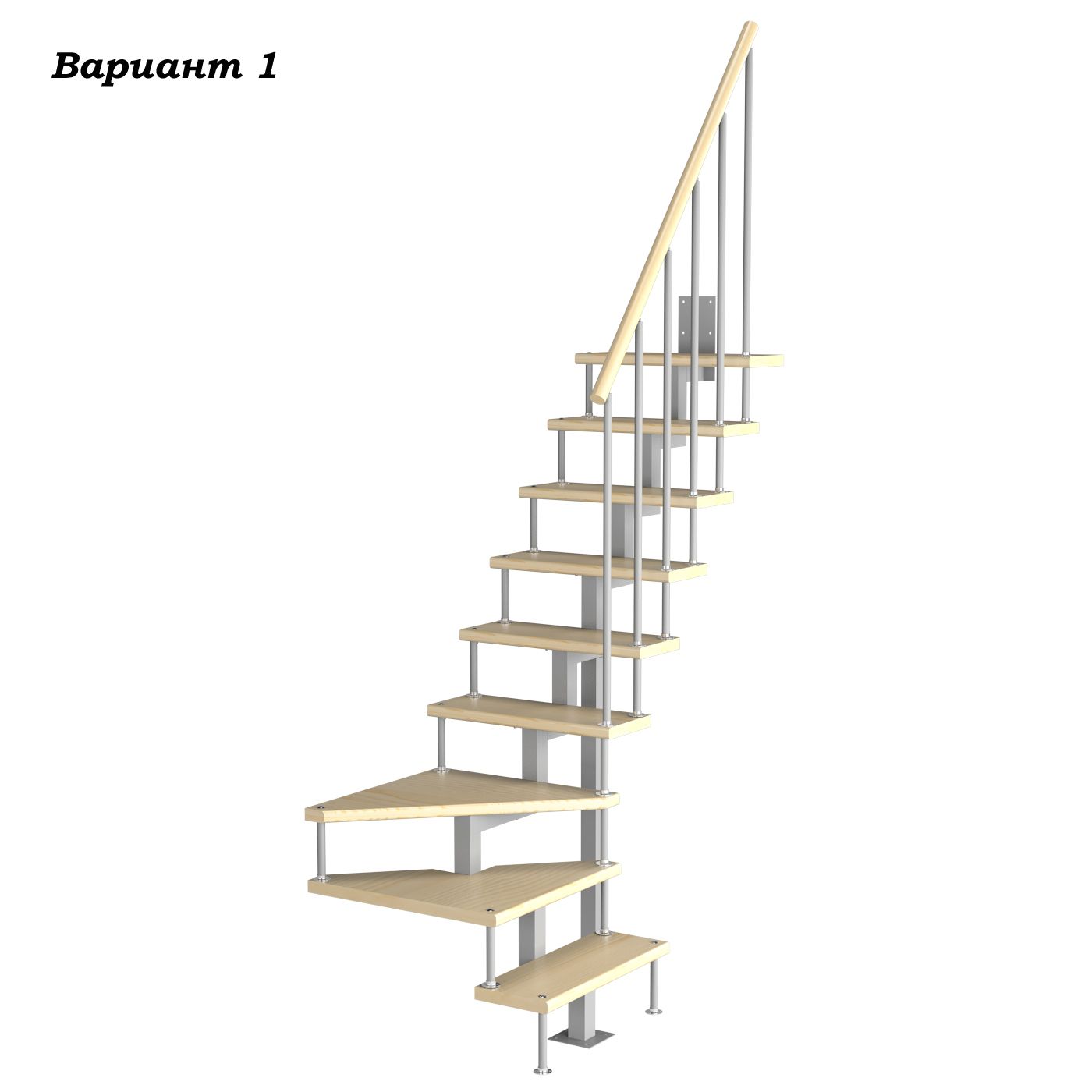 Стационарная модульная лестница Компакт 2025-2250