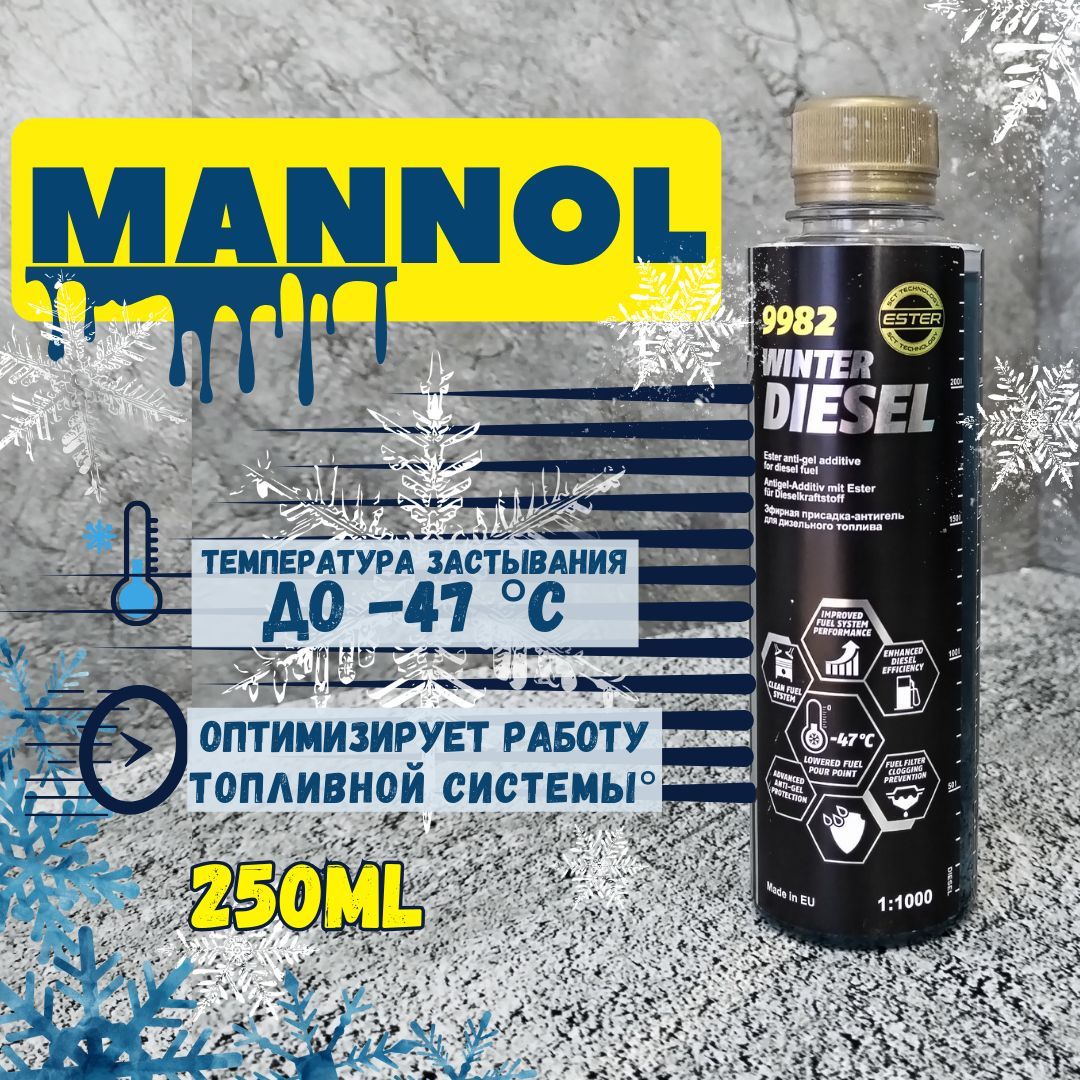 MANNOL 9983 WINTER DIESEL Зимний антигель для дизельного топлива (0,25L) 2127