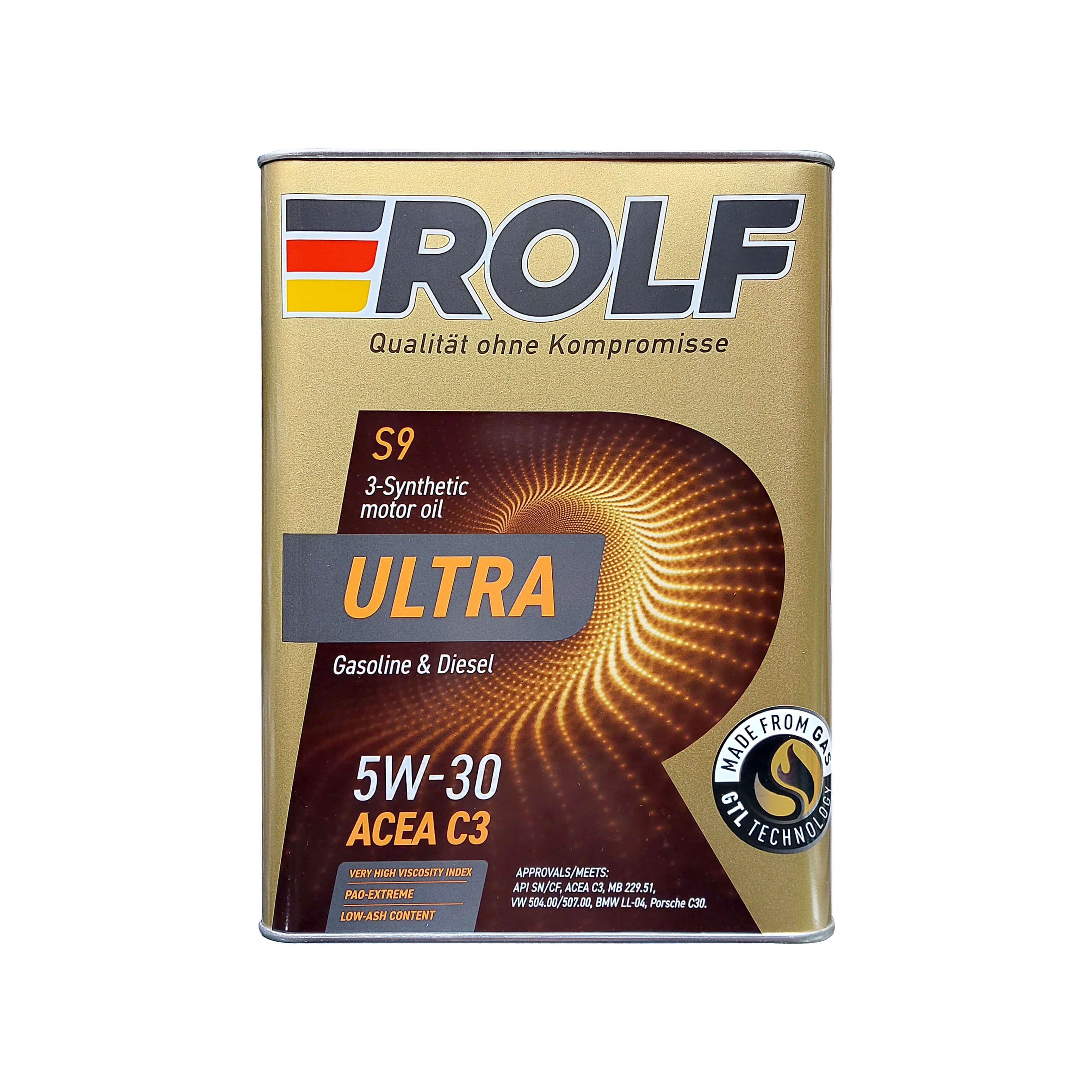Рольф ультра отзывы. Rolf Ultra SAE 5w-4. Масла Rolf Ultra. Rolf Ultra SAE 0w-30 ACEA a7/b7 API SP (металл), 4l. Rolf масло logo.