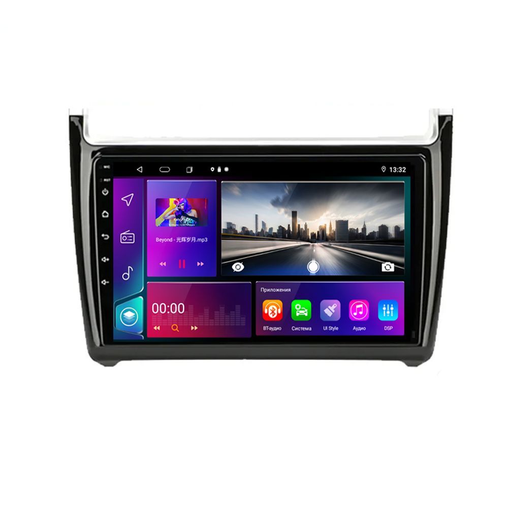 Автомагнитола For Volkswagen POLO Sedan 2008-2015 Android 6+128 радиоплеер  для 4G/Bluetooth,GPS,Wi-Fi,DSP/32-EQ/AM,FM-радио/Сенсорные  кнопки,Carplay/Android auto2 DIN - купить в интернет-магазине OZON с  доставкой по России (913598103)