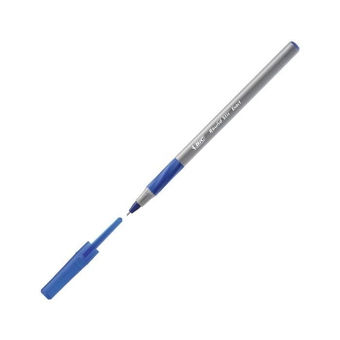 Ручка шариковая одноразовая BIC Round Stic exact синяя (толщина линии 0.28 мм). Ручка шариковая неавтоматическая BIC раунд стик Экзакт синяя, 918543 0,28мм. Ручка шариковая BIC Round Stic exact синяя 0.7мм грип. Ручка шариковая BIC Round Stic exact, синяя, 035 мм. Ручка bic round
