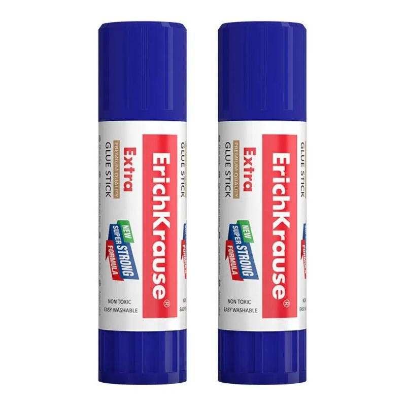 Клей-карандаш ErichKrause Extra, 15г, 2 шт